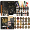 Witchcraft Supplies Kit 132 PCS, Wiccan Supplies and Tools, Including Witchcraft Herbs, Spell Candles, Crystals for Witchcraft, Witch Starter Kit for Spiritual Healing Altar Decor, Christmas Gift