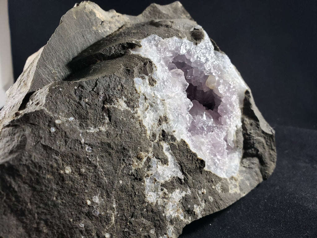 Amethyst cavity in rock