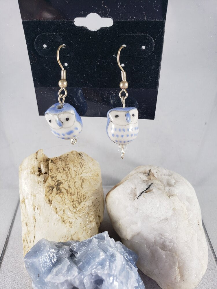 Ceramic Owl Earrings
