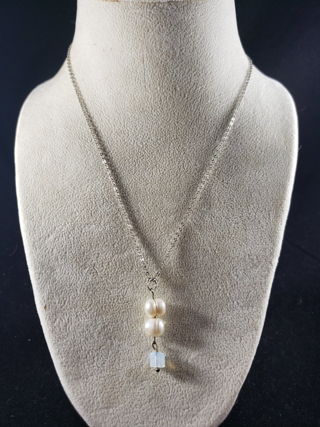 Freshwater pearls & Opalite Pendant