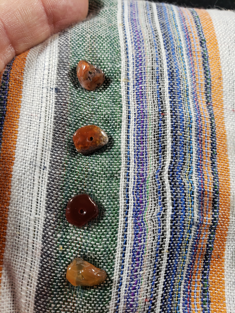 Scarves with gemstone accents