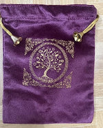 Indian Consigners Soft Velvet Pouch for Tarot, Altar, Rune, Gift, Crystal, jewelry Wrap Bags for Precious, Sacred and Spiritial Items (Purple Wine)