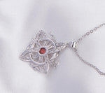 YMHOP Witches Knot Necklace Nudo De Bruja Pendant Original Tetragrammaton Amuleto de Proteccion 925 Sterling Silver Wicca Moon Irish Celtic Jewelry for Women Girls (C)
