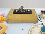 Indian Consigners Big Velvet Cloth for Multipurpose Use Altar Tarot Spread Tablecloth (Gold)