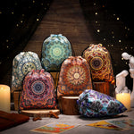 6 Pcs Velvet Storage Bag Dice Storage Bag Drawstring Tarot Card Holder Bag Jewelry Pouch Enthusiasts Hand Gift Bags, 7.1 x 5.9 Inches 6 Styles (Floral Style)