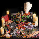 SHYSHINY Witchcraft Supplies Kit, 145Pack Wiccan Supplies and Tools Witchy Gifts for Beginners, Dried Herbs, Crystals, Candles, Green Witch Altar Starter Spell